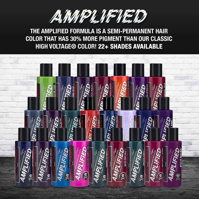 MANIC PANIC Ultra Violet Hair Color - Amplified - (2PK) Semi Permanent Hair Dye - Cool Blue Toned Violet Color - Vegan, PPD & Ammonia Free - For Coloring Hair on Men & Women - Image 4